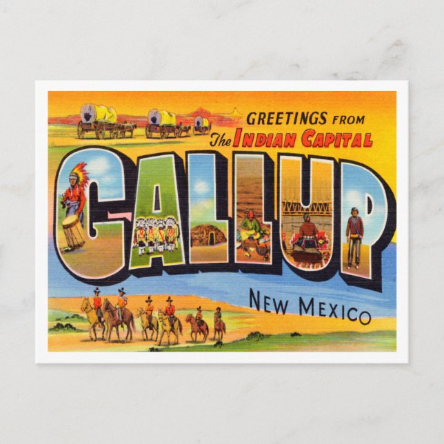 Greetings from Gallup, New Mexico Travel Postcard (Front)