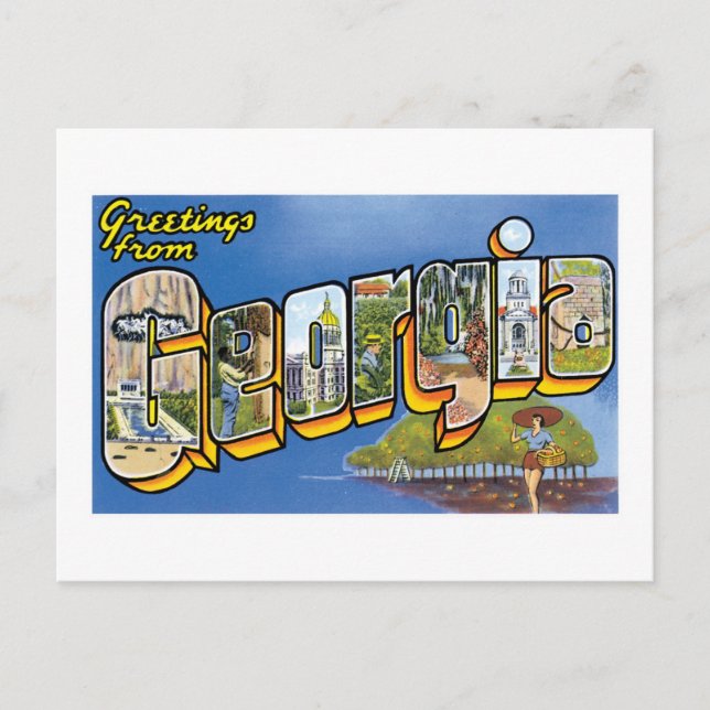 Greetings from Georgia! Postcard (Front)