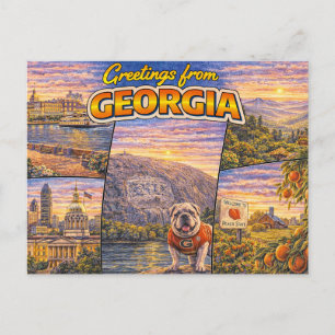 Greetings From Georgia Postcard