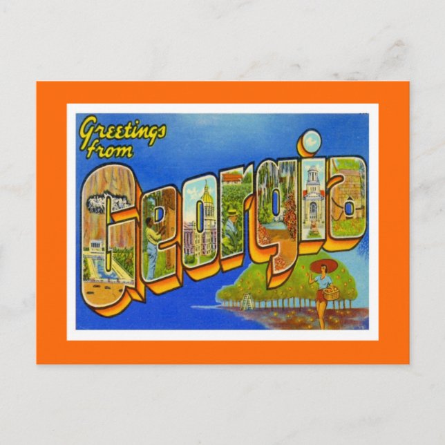 Greetings From Georgia Postcard (Front)