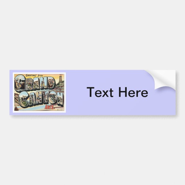 Greetings From Grand Canyon Arizona Bumper Sticker (Front)