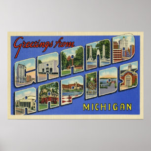 Greetings From Grand Rapids Michigan Poster