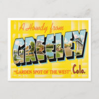 Greetings from Greeley, Colorado Vintage Travel