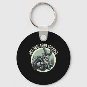 Greetings From Gruss Vom Krampus Christmas Festive Key Ring