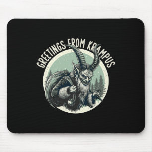 Greetings From Gruss Vom Krampus Christmas Festive Mouse Mat