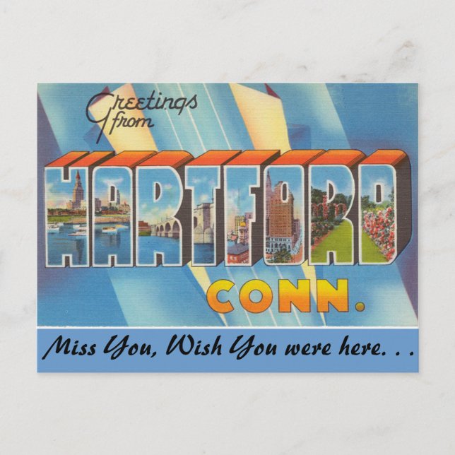 Greetings from Hartford Postcard (Front)