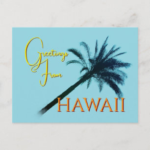 Greetings From Hawaii - Palm Trees Postcard