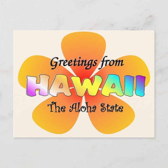 Greetings from Hawaii Postcard (Front)
