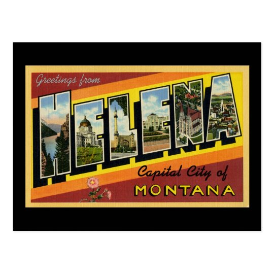 Greetings from Helena Montana Postcard