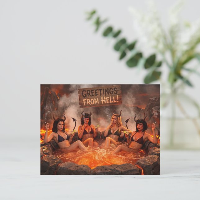 Greetings From HELL Postcard (Standing Front)
