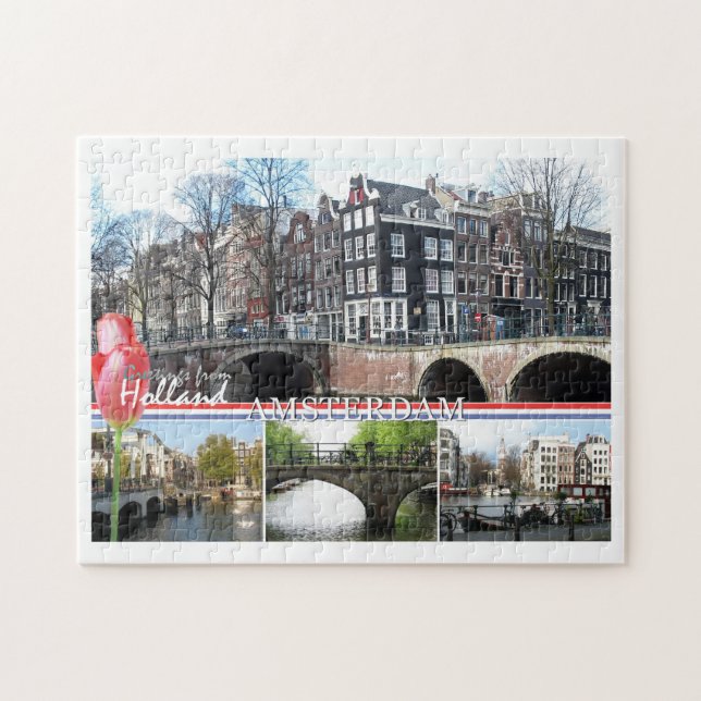 Greetings from Holland - Amsterdam Jigsaw Puzzle (Horizontal)