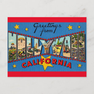 Greetings from Hollywood Ca. Travel Postcard