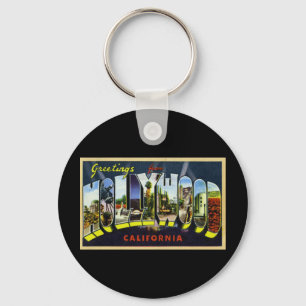 Greetings from Hollywood California Key Ring