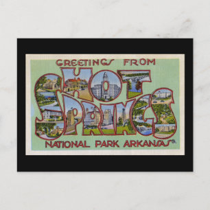 Greetings from Hot Springs National Park Arkansas Postcard