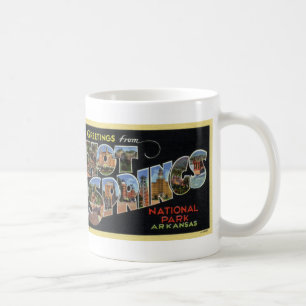 Greetings from Hot Springs Vintage Postcard Mug
