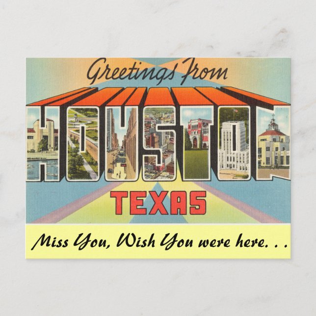Greetings from Houston Postcard (Front)