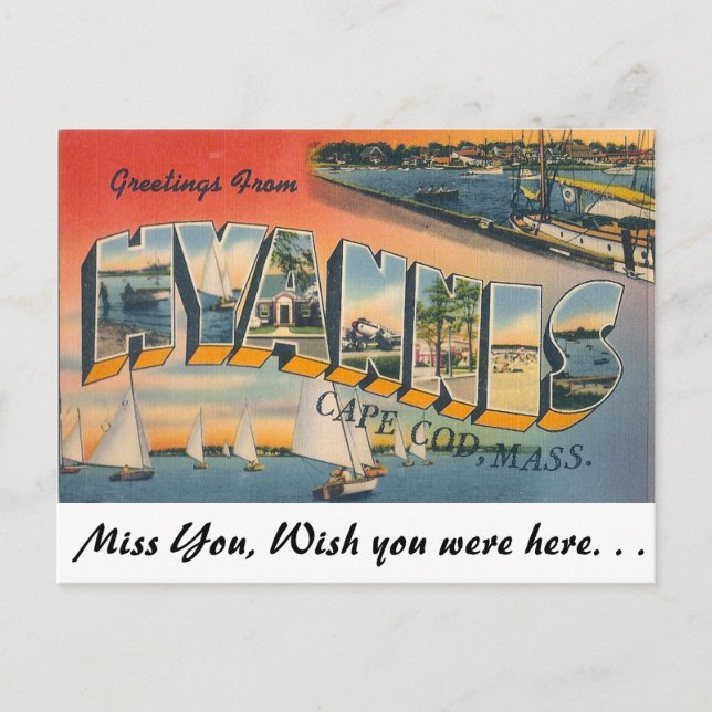 Greetings from Hyannis Postcard (Front)