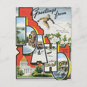 Greetings From Idaho Postcard
