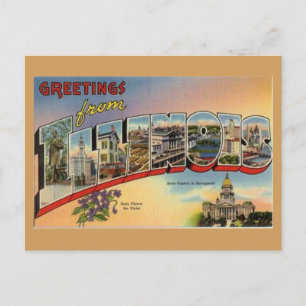 Greetings From Illinois Postcard