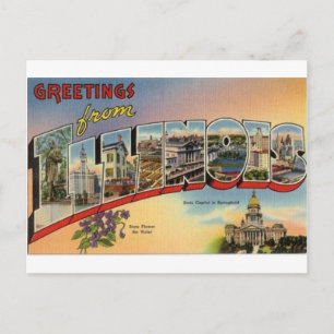 Greetings From Illinois Postcard