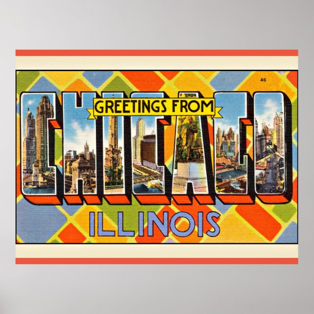 Greetings from Illinois Poster (Front)