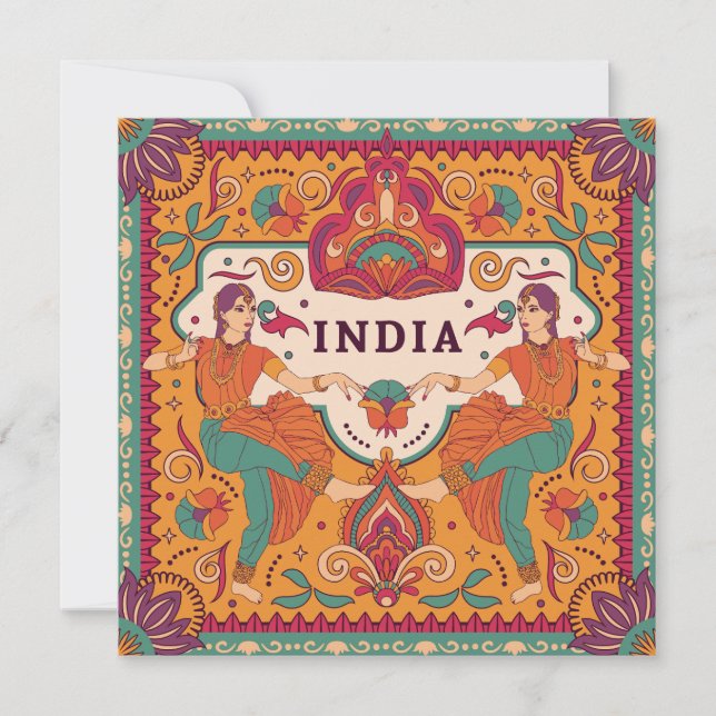Greetings from India Holiday Card (Front)