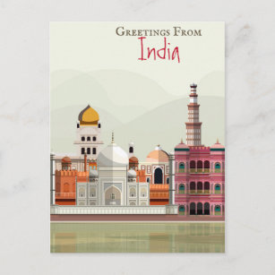 Greetings From India Postcard