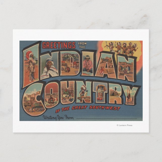 Greetings from Indian Country of the Southwest Postcard (Front)