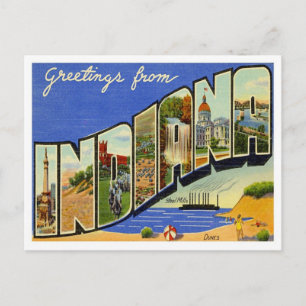 Greetings From Indiana Postcard