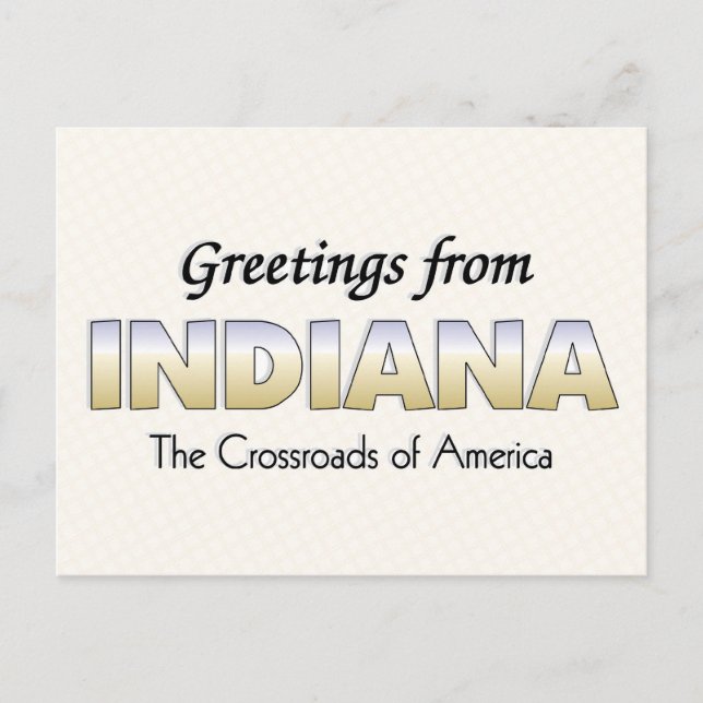 Greetings from Indiana Postcard (Front)