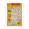 Greetings from Indiana Vintage Map Postcard