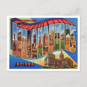 Greetings from Indianapolis, Indiana Travel Postcard