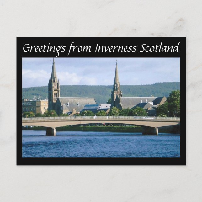 Greetings from Inverness Scotland Postcard (Front)