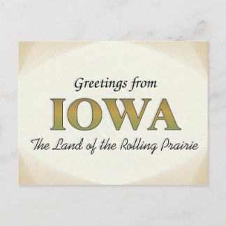 Greetings from Iowa Postcard