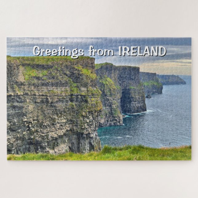 Greetings from Ireland:Magnificent Cliffs of Moher Jigsaw Puzzle (Horizontal)
