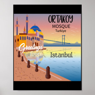 Greetings from Istanbul Turkey Poster