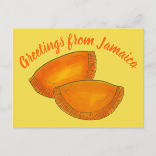 Greetings from Jamaica Jamaican Beef Patty Foodie Postcard