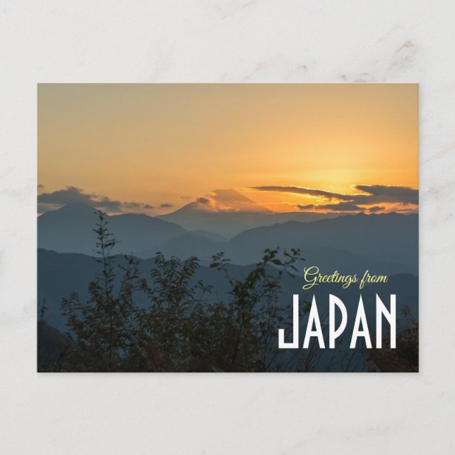 Greetings from Japan Mt. Fiji   Postcard (Front)