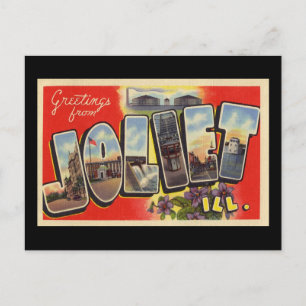 Greetings from Joliet Illinois Postcard