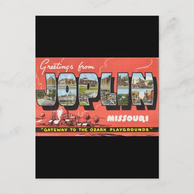 Greetings from Joplin Postcard (Front)