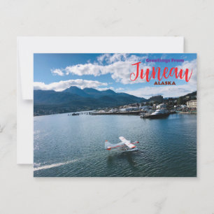 Greetings from Juneau Alaska Scenic Postcard 