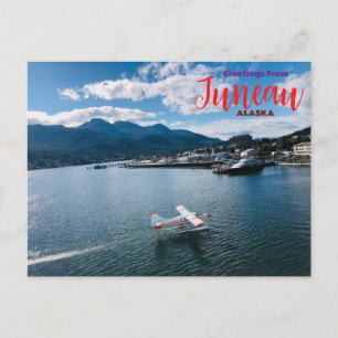 Greetings from Juneau Alaska Scenic Postcard 