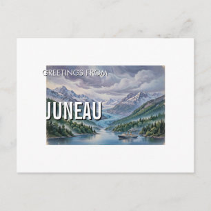 Greetings from Juneau, Alaska Travel Postcard