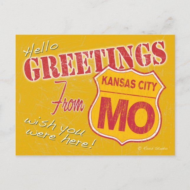 Greetings from Kansas City Missouri Postcard (Front)
