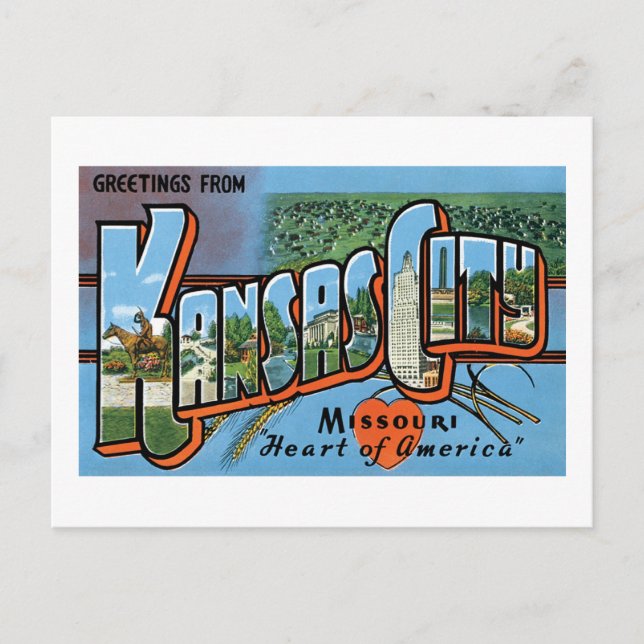 Greetings From Kansas City Postcard (Front)