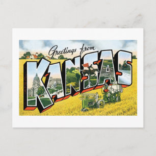 Greetings From Kansas Postcard