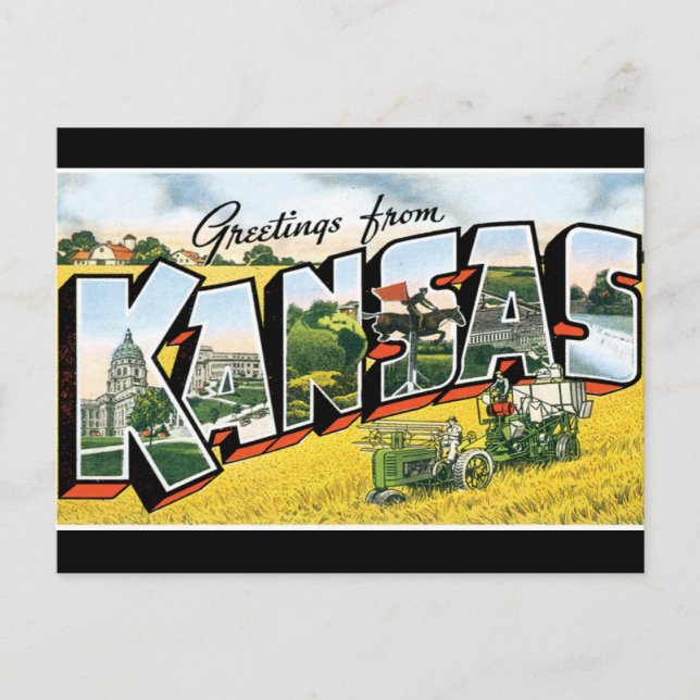 Greetings from Kansas Postcard (Front)