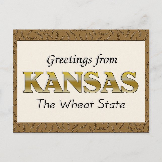 Greetings from Kansas Postcard (Front)