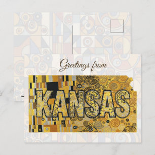 Greetings from Kansas Postcard