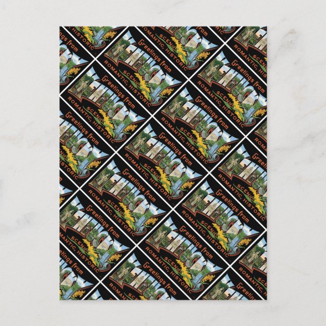 Greetings from Kentucky Historic Romantic Vintage Postcard (Front)